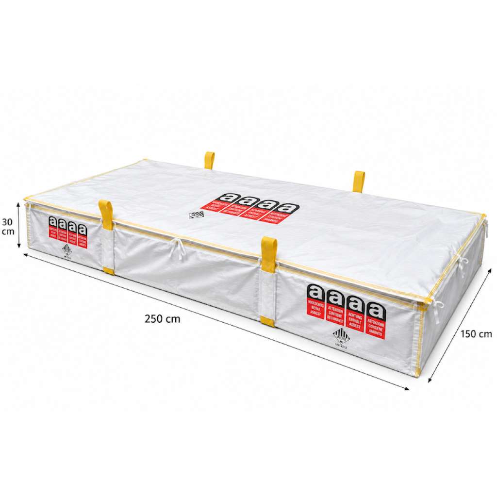 Sacco per lastre di amianto 250 x 150 x 30 cm